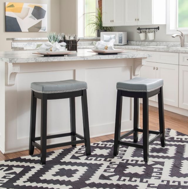 Linon Claridge Black/Gray Counter Stool-1