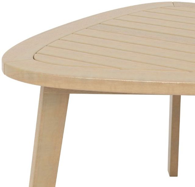 New Classic® Home Furnishings Radius Beige Acacia Outdoor Patio End Table-4