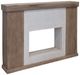 International Furniture Direct Natural Parota Brown 57" Fireplace Console-2