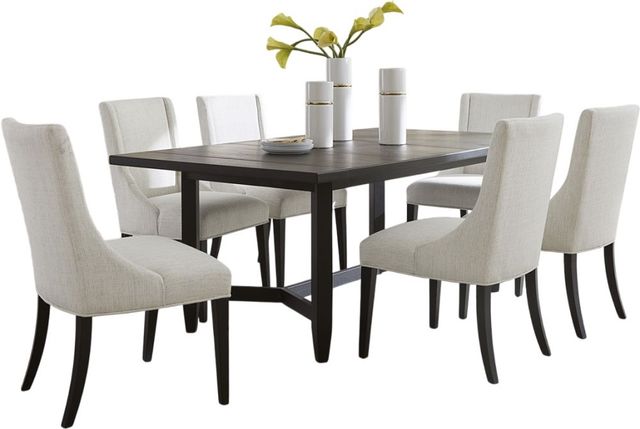 aspenhome® Camden 7-Piece Beige/Domino Upholstered Dining Set-0