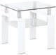 Coaster® Dyer 2-Piece Glass Top Occasional Table with Chrome/White Base Set-4