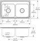 Elkay Lustertone® Classic Lustrous Satin 33" x 19-1/2" x 10-1/8" 2-Hole Equal Double Bowl Drop-In Sink-1