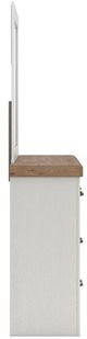 Benchcraft® Savonport Brown/White Dresser and Mirror-5