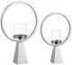 Crestview Collection Conner 2-Piece Silver Candleholder Set-0