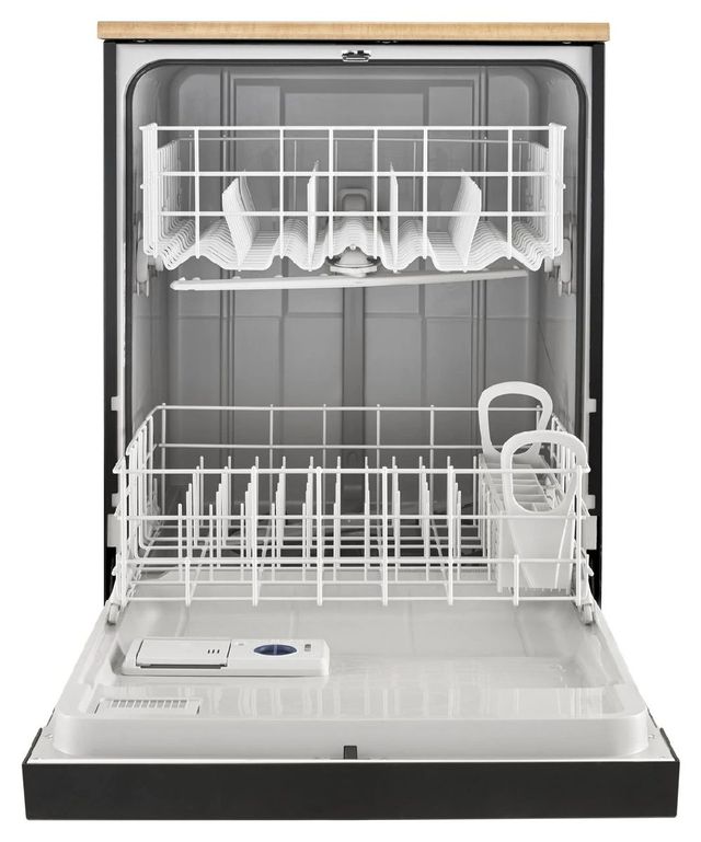 Whirlpool® 24” Black Heavy-Duty Built-In Top Control Dishwasher with 1-Hour Wash Cycle-1