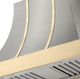 AGA Cascade 36" Stainless Steel Wall Mounted Range Hood  with Polished Brass Trim-1