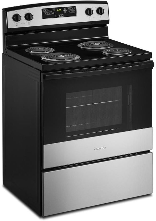Amana® 30" Stainless Steel Freestanding Electric Range -1