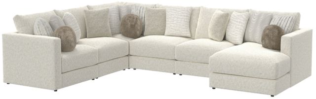 Jackson Furniture Ritzy 6-Piece Bone Right-Arm Facing Sectional and Chaise-0