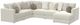 Jackson Furniture Ritzy 6-Piece Bone Right-Arm Facing Sectional and Chaise-0
