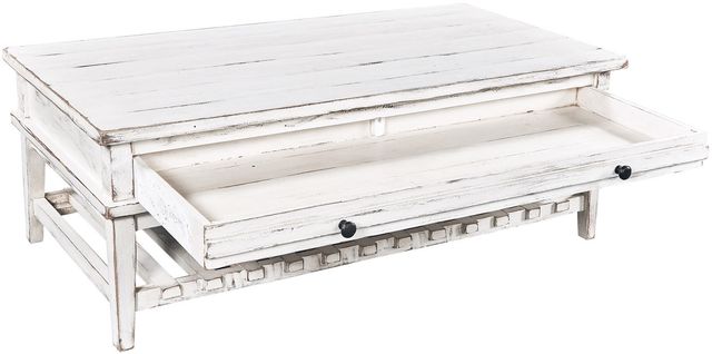 aspenhome® Reeds Farm Weathered White Cocktail Table-1