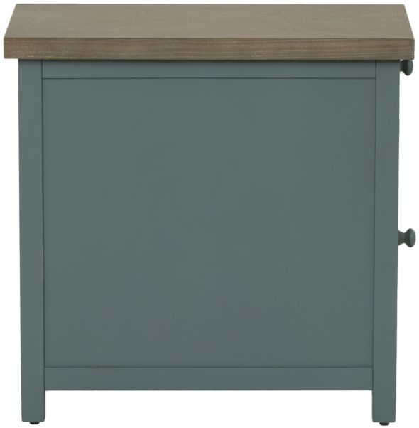 Coast2Coast Home™ Belsey Gray Side Table with Slate Base-4