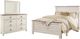 Signature Design by Ashley® Willowton 3-Piece Whitewash Queen Panel Bed Set-0