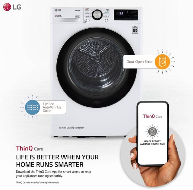 LG White Front Load Washer & Electric Dryer Laundry Pair-4
