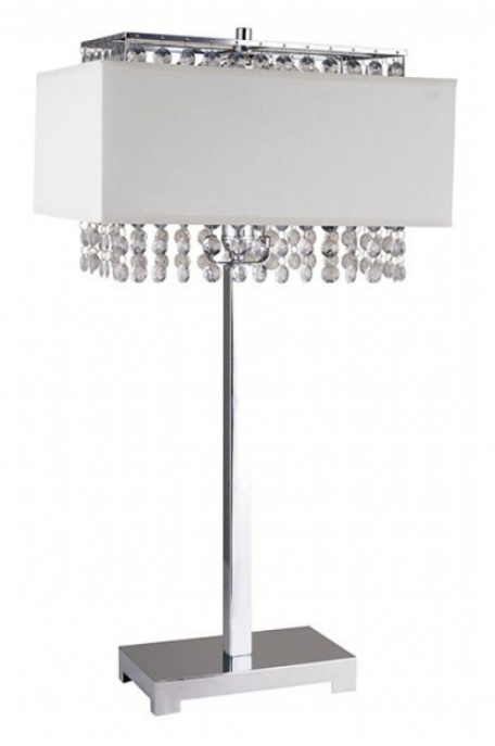 Furniture of America® Naya Chrome Table Lamp with Crystal Accent-0