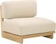 TOV Furniture Reavan Cream/Light Teak Fabric/Wooden Outdoor Lounge Chair-0