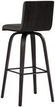 Armen Living Vienna 4-Piece Black Brushed/Gray Swivel Barstool Set-4