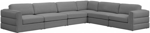 Meridian Furniture Beckham 6-Piece Grey Modular Sectional Sofa Set-0