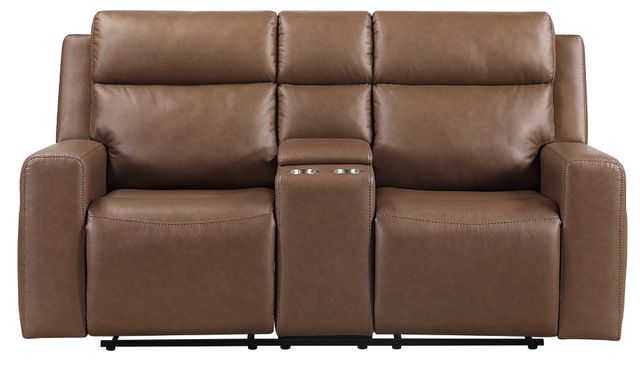 Steve Silver Co. Barron Brown Manual Reclining Console Loveseat-2