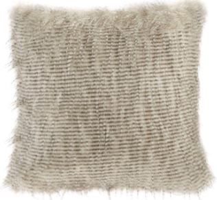 Olliix by Madison Park Edina Natural Faux Fur Square Pillow-1