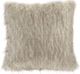 Olliix by Madison Park Edina Natural Faux Fur Square Pillow-1