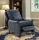 BarcaLounger® Ashebrooke Barone Navy Blue Leather Manual Recliner-3