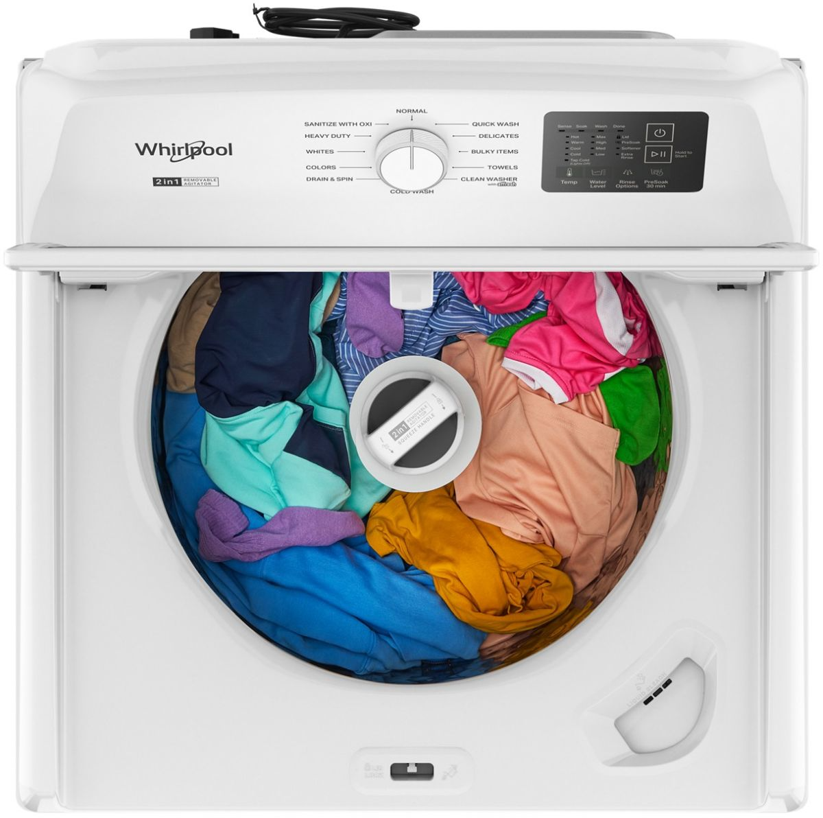 Whirlpool® White Top Load Washer & Gas Dryer Laundry Pair