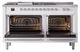 Ilve® Nostalgie II Noblesse 60'' Custom RAL Color Pro Style Dual Fuel Range with Chrome Trim-1