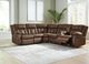 Signature Design by Ashley® Trail Boys 2-Piece Walnut Curved Manual Reclining Sectional-4