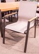 Signature Design by Ashley® Carlsbad Beach Dark Brown/White Aluminum Outdoor Sling Dining Arm Chair-1
