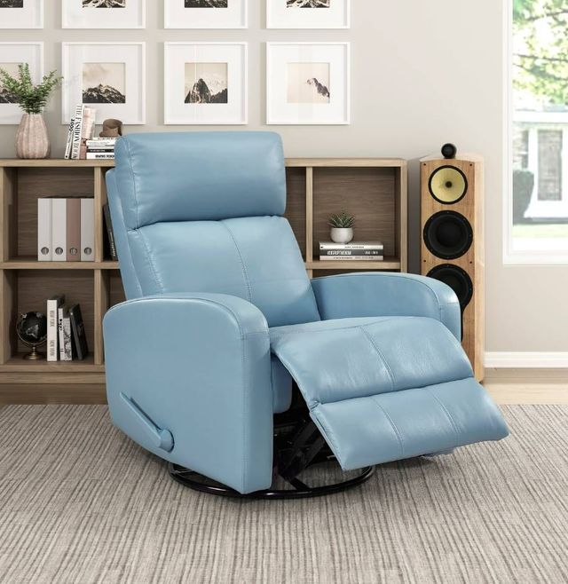 Homelegance® Sorrento Blue Manual Swivel Glider Recliner-1