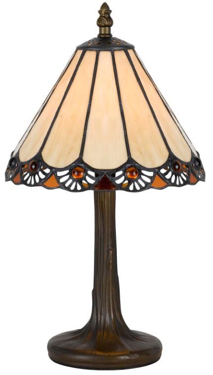 Cal® Lighting & Accessories Tiffany Antique Brass Accent Lamp-0