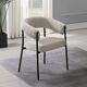 ACME Furniture Jirina 2-Piece Beige/Black Upholstered Dining Arm Chair Set-1