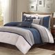 Olliix by Madison Park Blue King Palisades 7 Piece Faux Suede Comforter Set-2