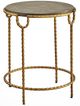 Furniture Classics Erabella Gray Side Table with Satin Gold Base-0