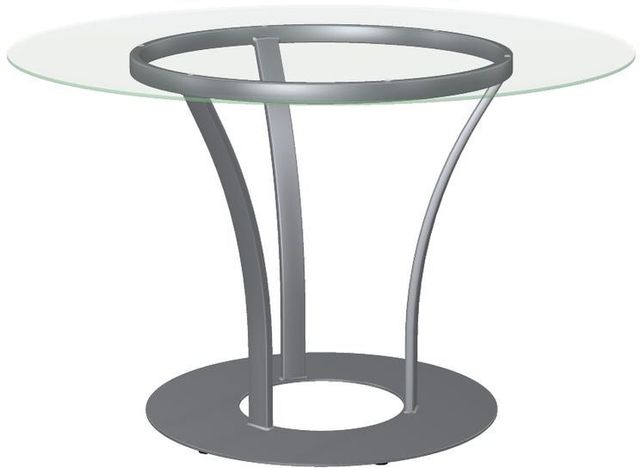 Amisco Dalia XL Clear Beveled Glass Round Table-0