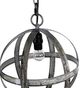 A & B Home Southern Living Ordway Antique Black Iron Sphere 1-Light Pendant Chandelier-2