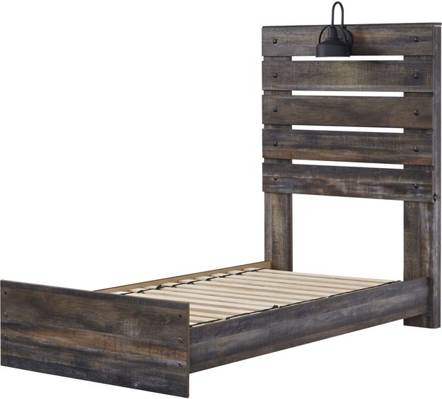 Signature Design by Ashley® Drystan 3-Piece Brown Twin Panel Bed Set-1