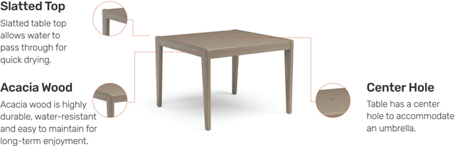 homestyles® Sustain Gray Outdoor Dining Table-2