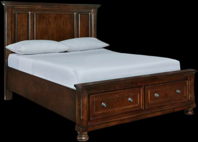 Millennium® Porter Rustic Brown Queen Storage Panel Bed-0