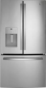 GE® 36 in. 20.6 Cu. Ft. FingerPrint Resistant Stainless Steel Counter Depth French Door Refrigerator