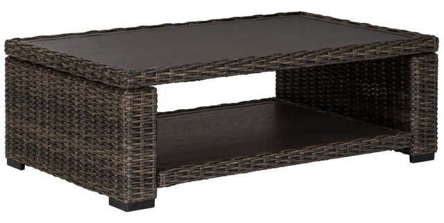 Signature Design by Ashley® Grasson Lane 3-Piece Blue/Brown Outdoor Conversation Set-3