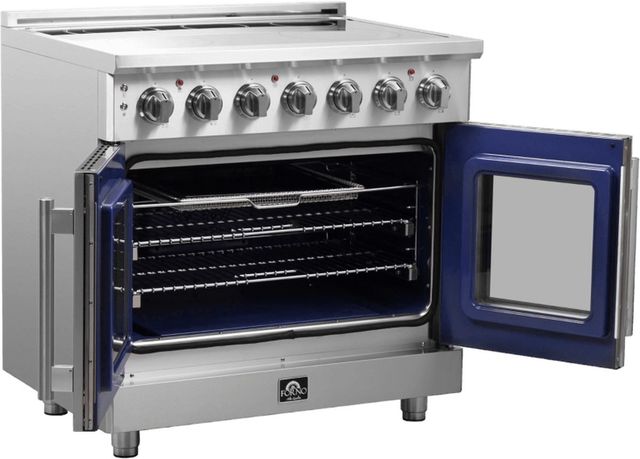 FORNO® Massimo 36" Stainless Steel Pro Style Electric Range-1