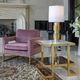 Sagebrook Home Glass Top Side Table with Gold Frame-3