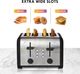 Kenmore® 4 Slice Black and Stainless Steel Toaster-4