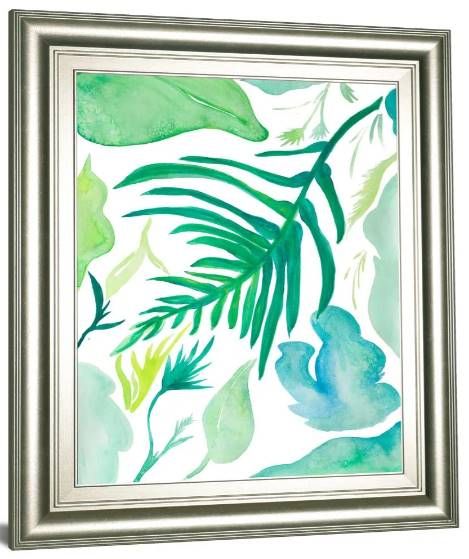 Classy Art Green Water Leaves I by Kat Papa Wall Art-1