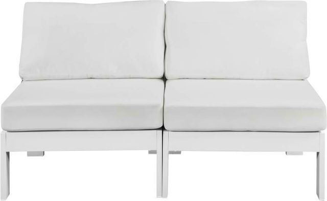 Meridian Furniture Nizuc 2-Piece White Outdoor Patio Modular Sofa-1