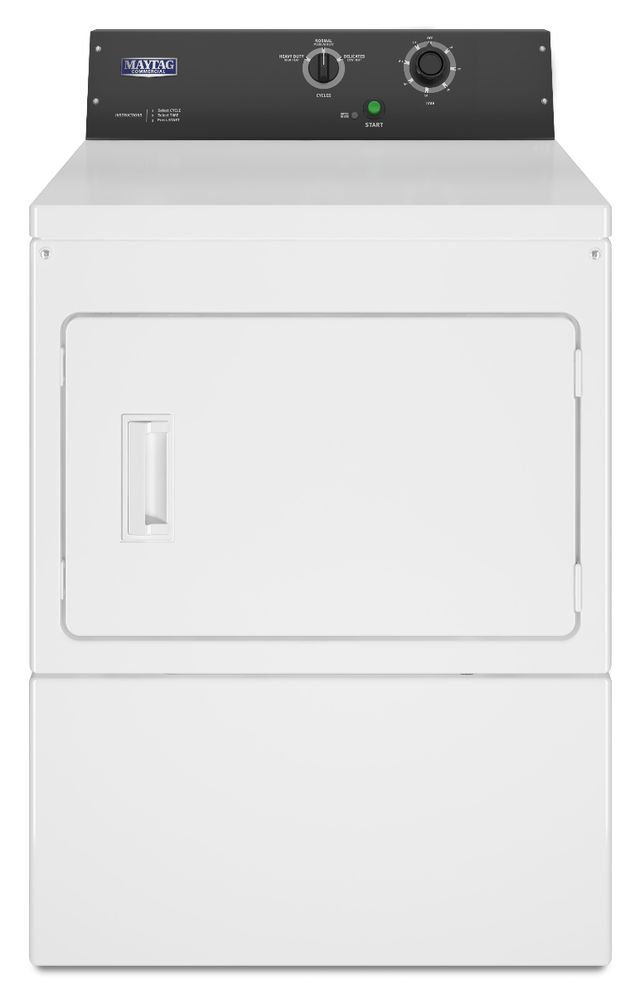 Maytag Commercial 7.4 Cu. Ft. Non-Vend Electric Dryer - White-0