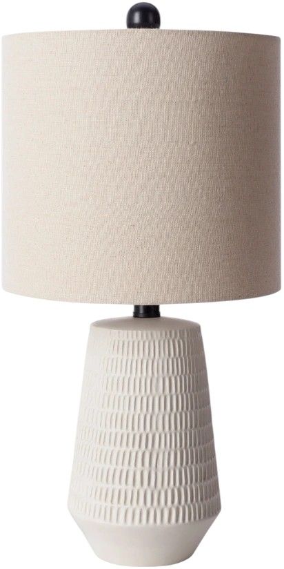 Surya Leipzig Textured Cream Table Lamp-0