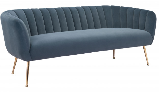 Zuo® Modern Deco Gray/Gold Sofa-0