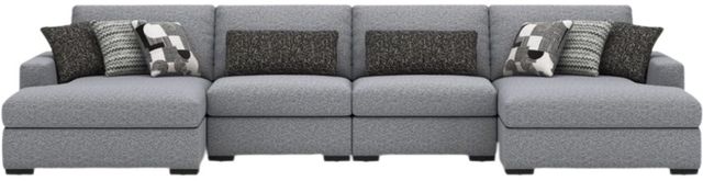 Benchcraft® Bealton 4-Piece Pepper/Salt U-Shape Sectional and Double Chaise-1